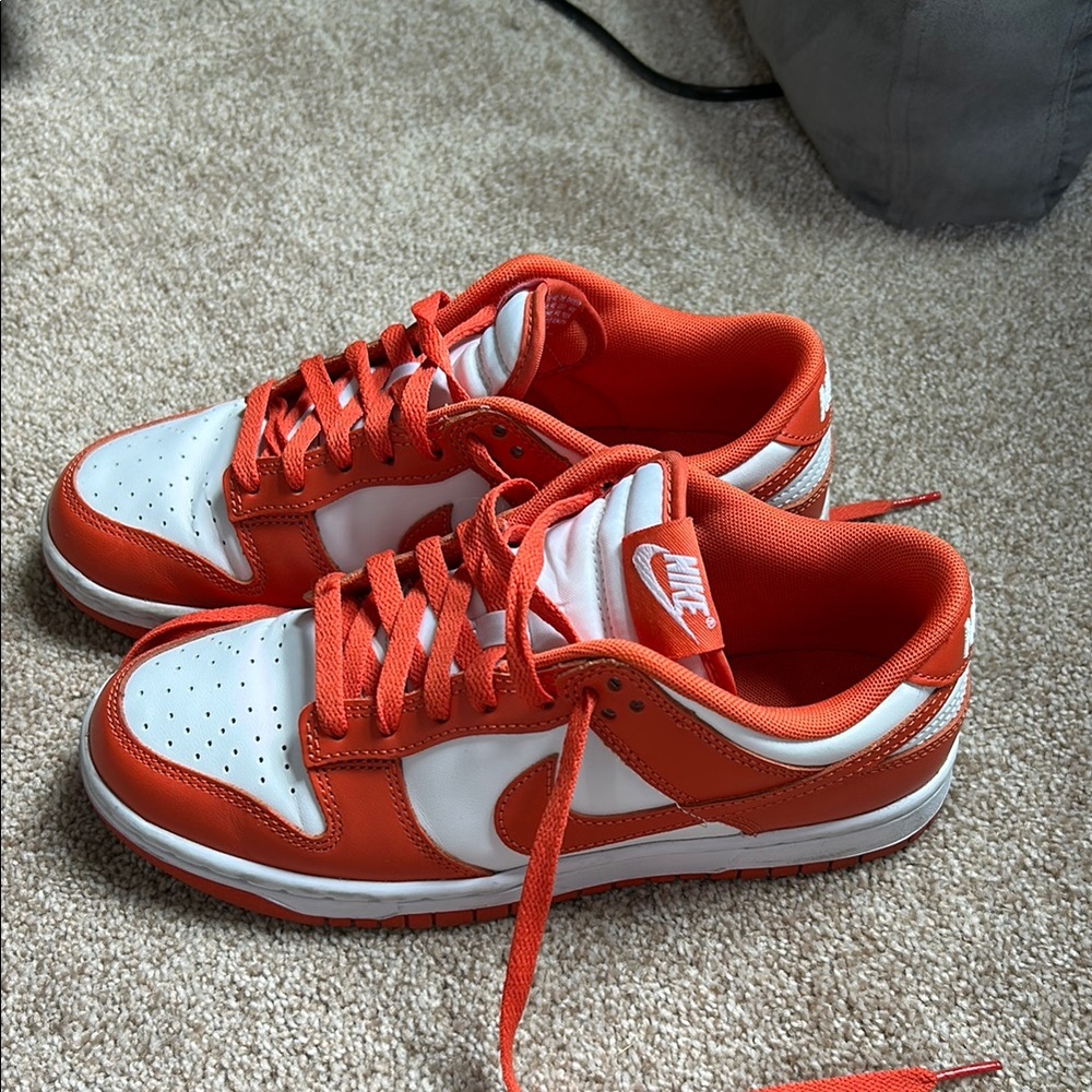 Nike Bright Orange and White Athletic Shoes